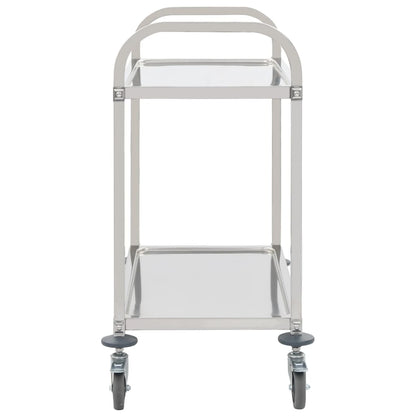 2-Stufiger Servierwagen 96,5 x 55 x 90 cm Edelstahl