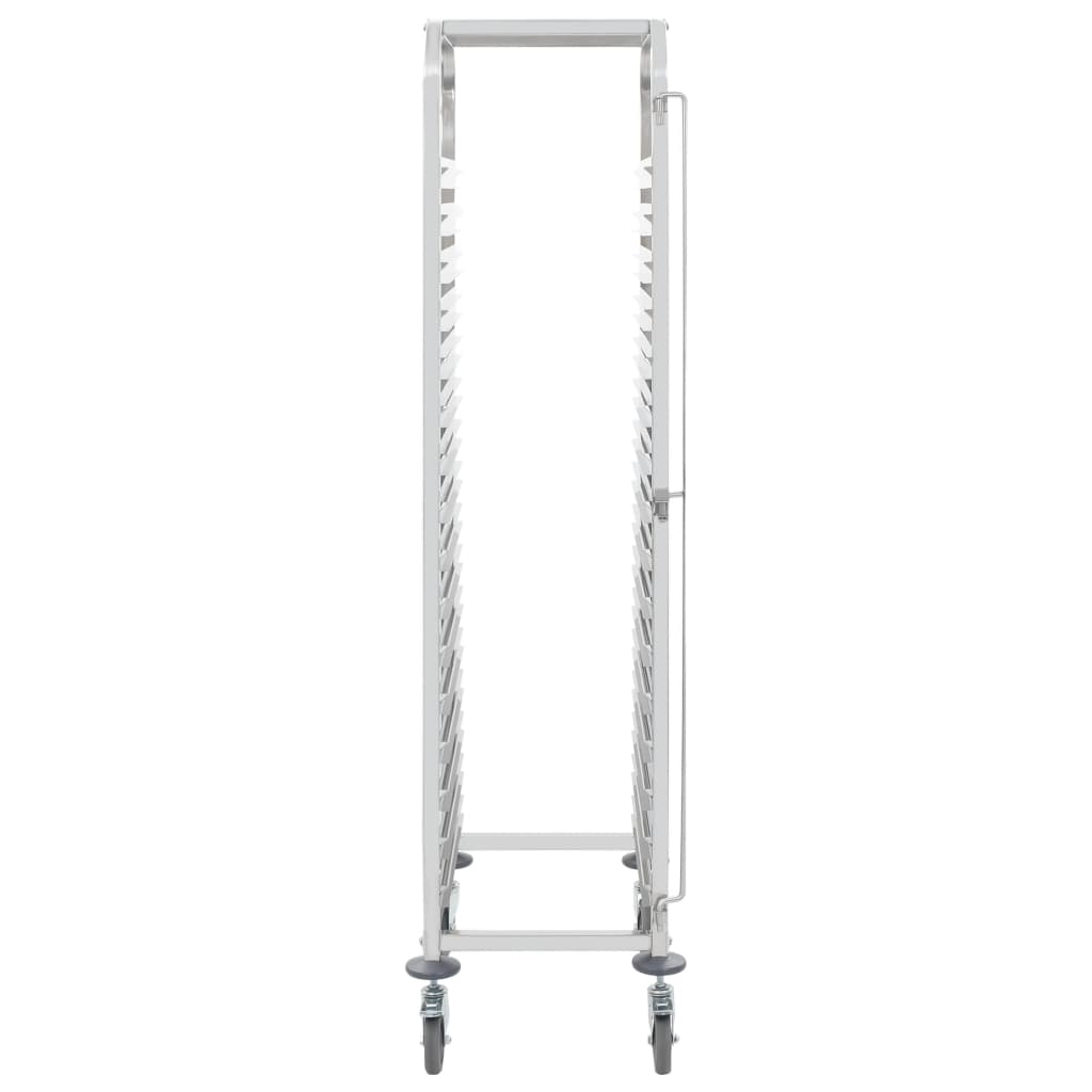 Tablettwagen für 16 Tabletts 38x55x163 cm Edelstahl