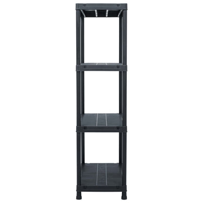 Lagerregale 2 Stk. Schwarz 60 x 30 x 138 cm Kunststoff