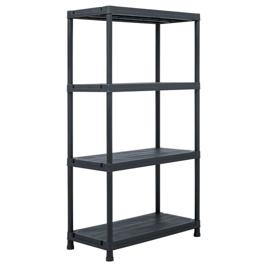 Lagerregale 5 Stk. Schwarz 60 x 30 x 138 cm Kunststoff