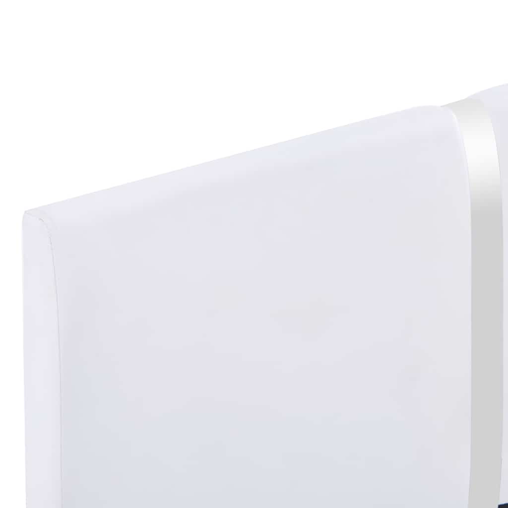 Bettgestell ohne Matratze Weiß Kunstleder 135x190 cm