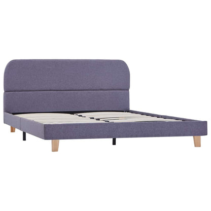 Bettgestell ohne Matratze Hellgrau Stoff 135x190 cm