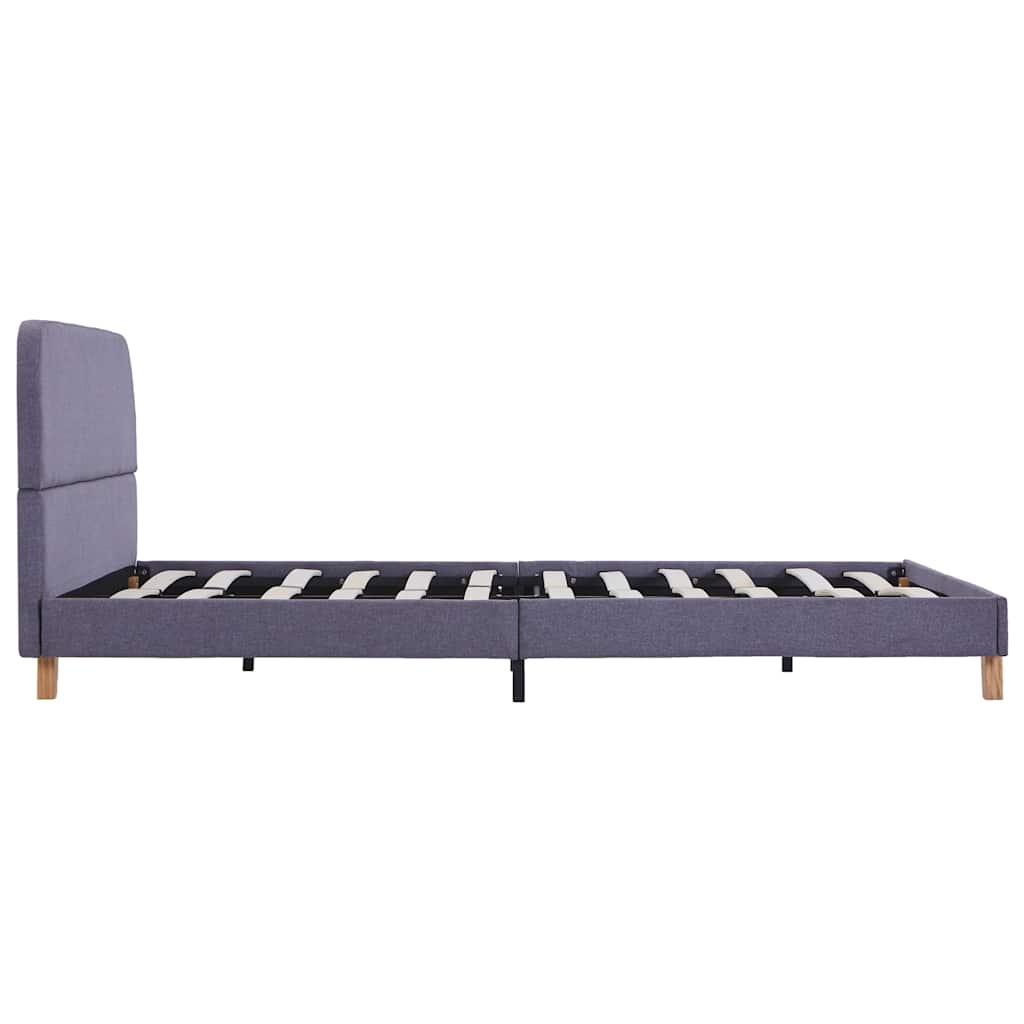 Bettgestell ohne Matratze Hellgrau Stoff 135x190 cm
