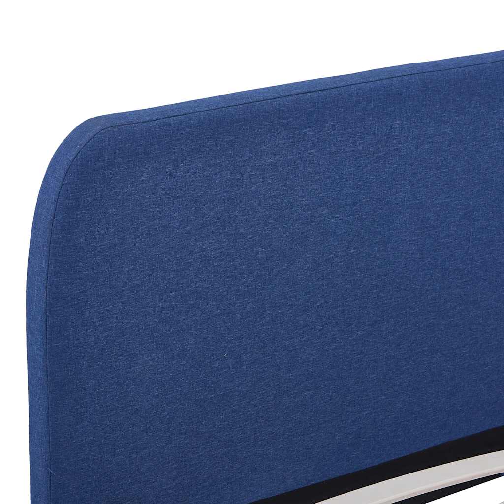Bettgestell ohne Matratze Blau Stoff 150x200 cm
