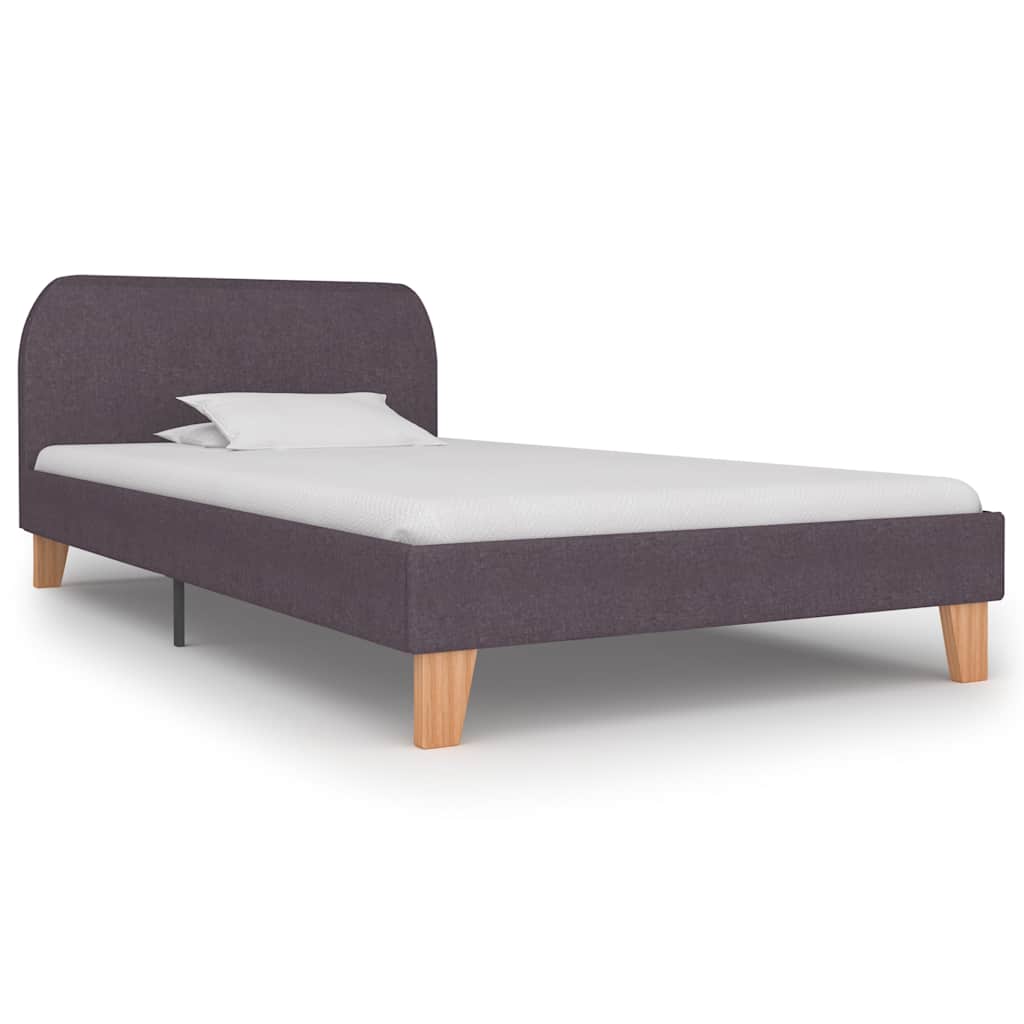Bettgestell ohne Matratze Taupe Stoff 90x190 cm