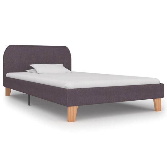 Bettgestell ohne Matratze Taupe Stoff 90x190 cm
