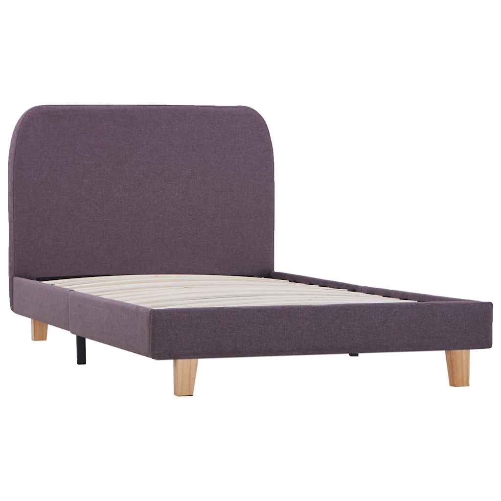 Bettgestell ohne Matratze Taupe Stoff 90x190 cm