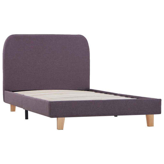 Bettgestell ohne Matratze Taupe Stoff 90x190 cm