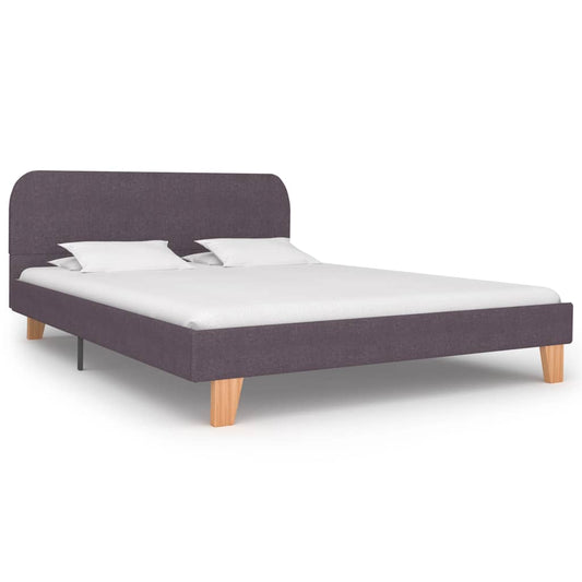 Bettgestell ohne Matratze Taupe Stoff 90x200 cm