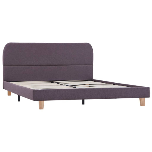 Bettgestell ohne Matratze Taupe Stoff 90x200 cm