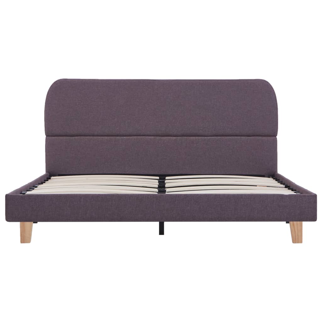 Bettgestell ohne Matratze Taupe Stoff 90x200 cm