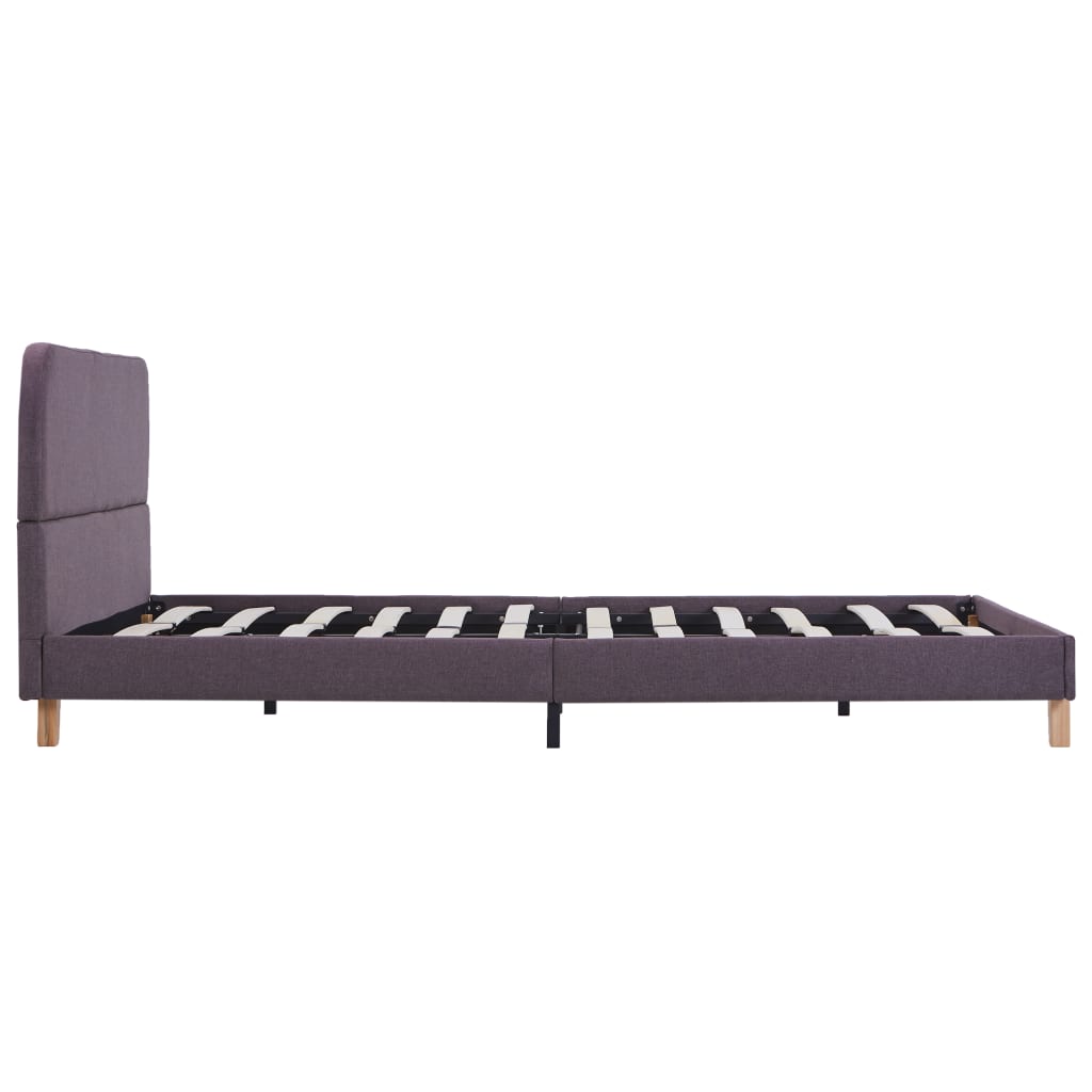 Bettgestell ohne Matratze Taupe Stoff 90x200 cm