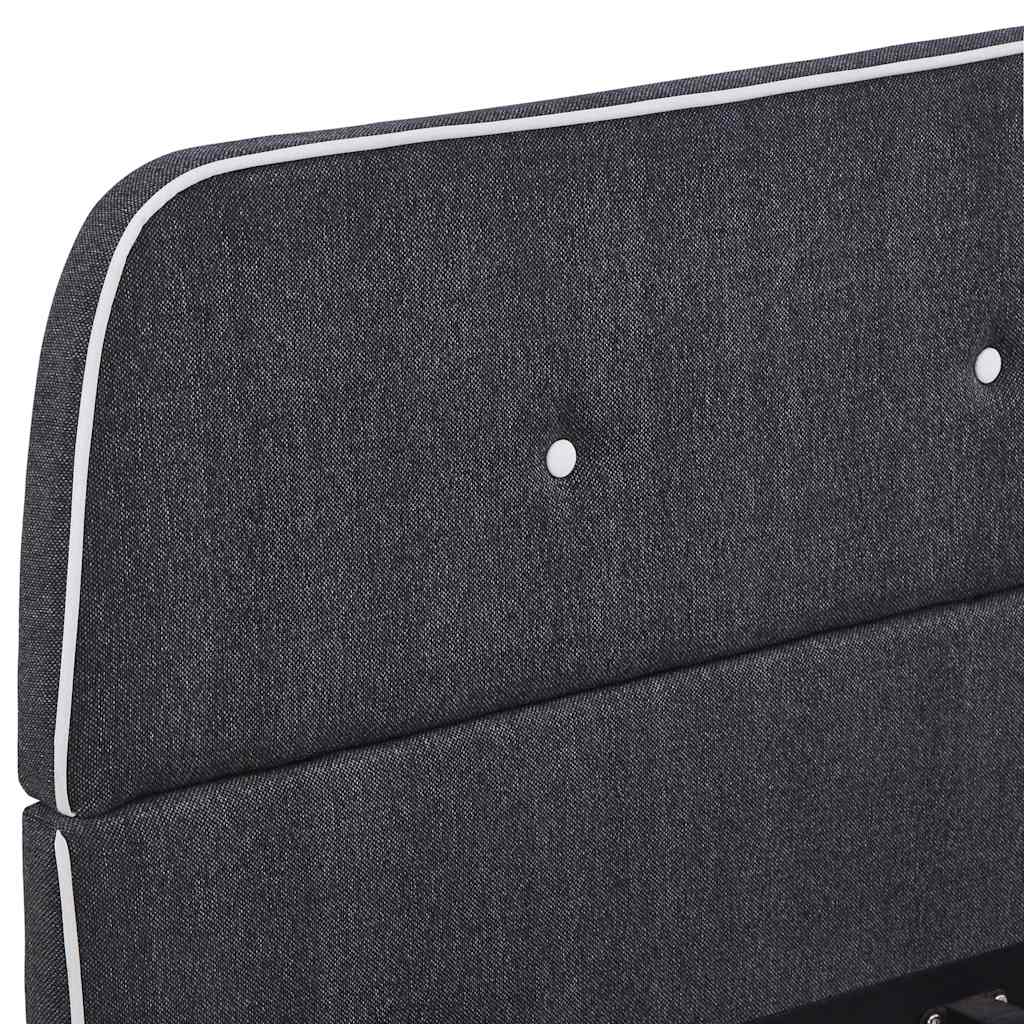 Bettgestell ohne Matratze Dunkelgrau Stoff 135x190 cm