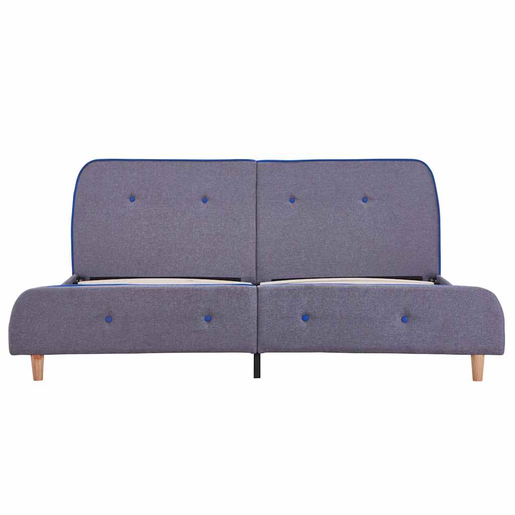 Bettgestell ohne Matratze Hellgrau Stoff 150x200 cm