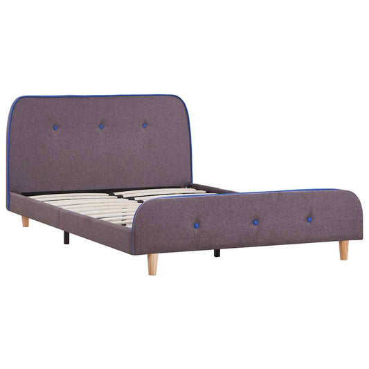 Bettgestell ohne Matratze Taupe Stoff 120x190 cm