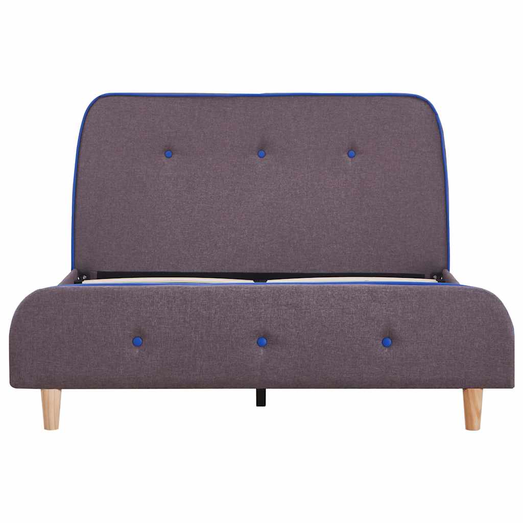 Bettgestell ohne Matratze Taupe Stoff 120x190 cm