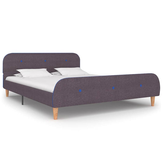 Bettgestell ohne Matratze Taupe Stoff 90x200 cm