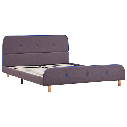 Bettgestell ohne Matratze Taupe Stoff 90x200 cm