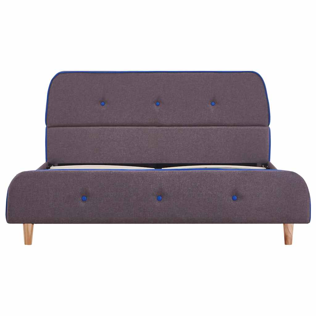 Bettgestell ohne Matratze Taupe Stoff 90x200 cm