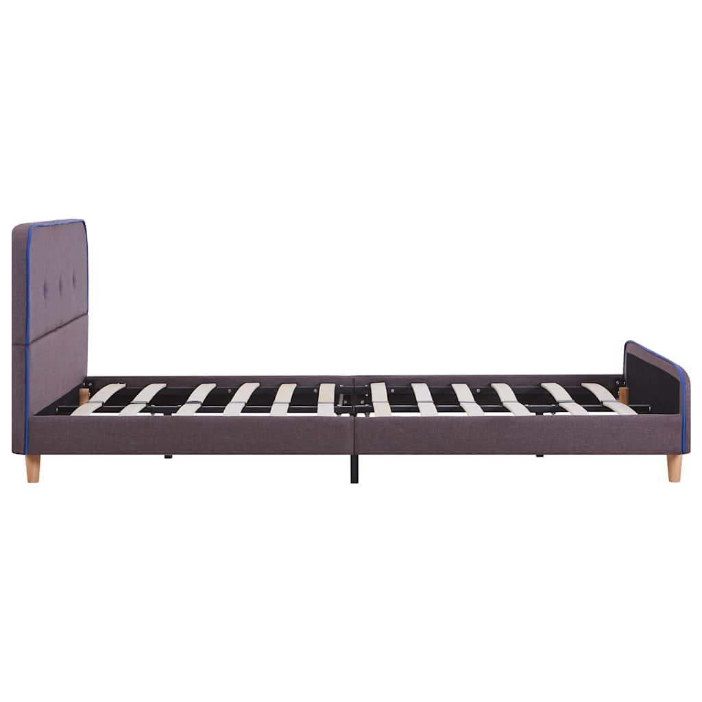 Bettgestell ohne Matratze Taupe Stoff 90x200 cm
