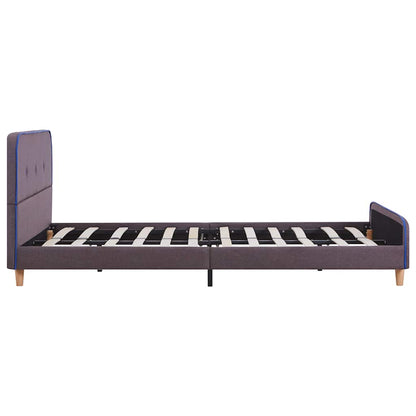 Bettgestell ohne Matratze Taupe Stoff 90x200 cm