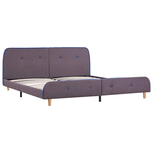 Bettgestell ohne Matratze Taupe Stoff 150x200 cm