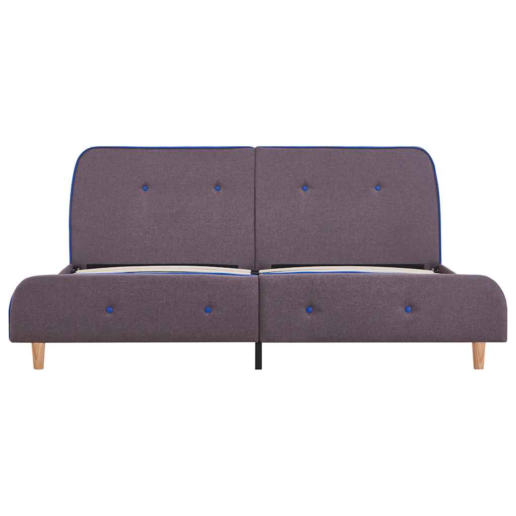Bettgestell ohne Matratze Taupe Stoff 150x200 cm