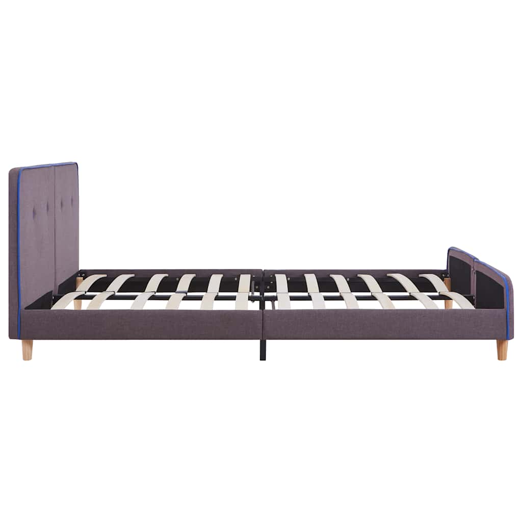 Bettgestell ohne Matratze Taupe Stoff 150x200 cm