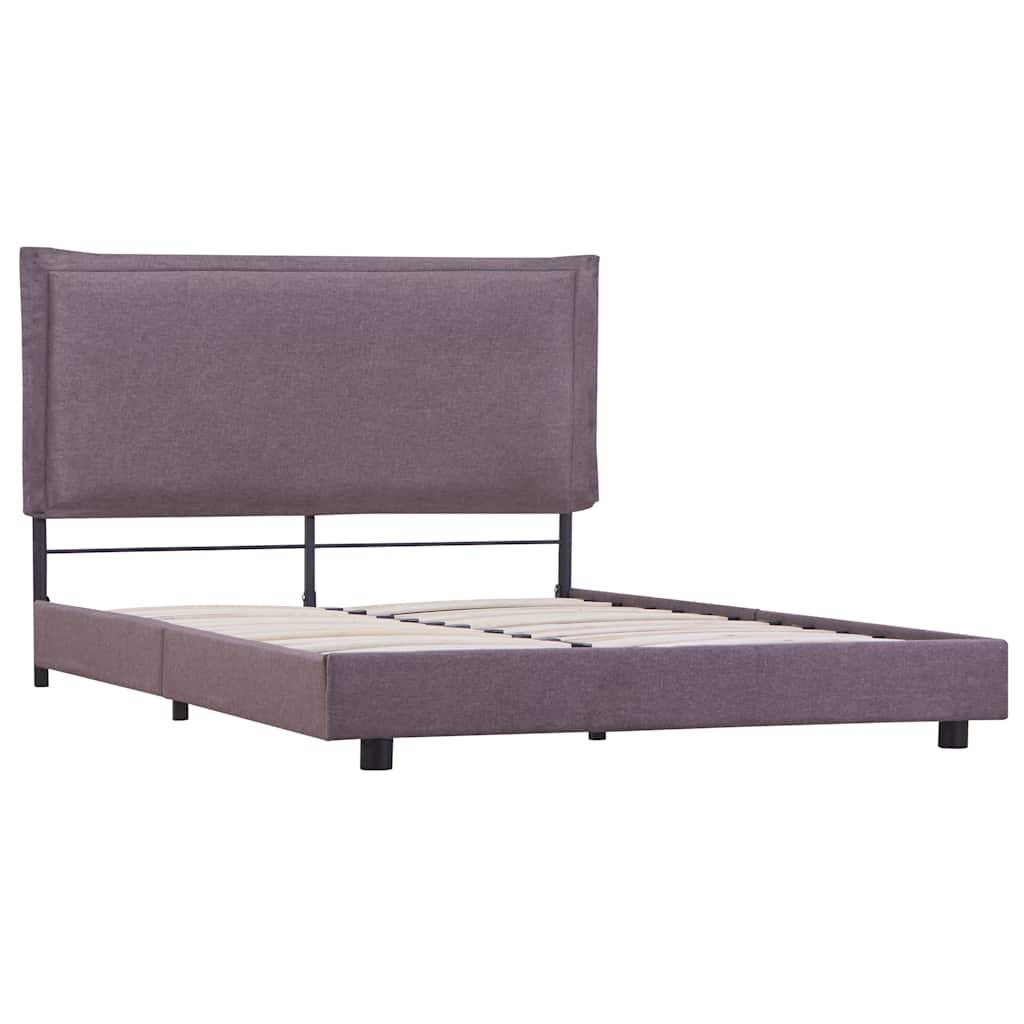 Bettgestell ohne Matratze Taupe Stoff 90x200 cm