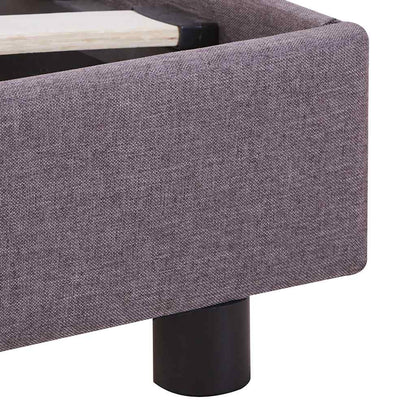 Bettgestell ohne Matratze Taupe Stoff 90x200 cm