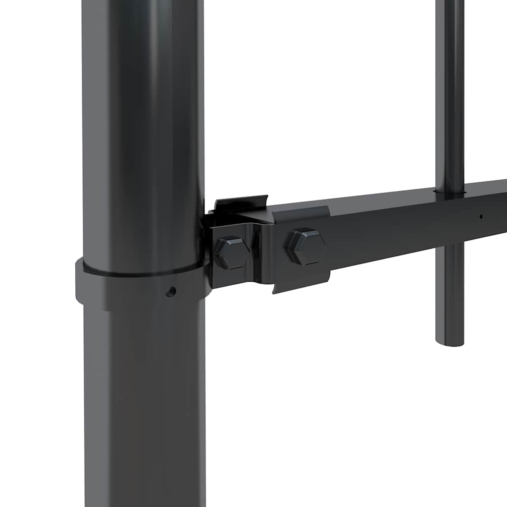 Gartenzaun mit Speerspitzen Stahl 1,8 m Schwarz