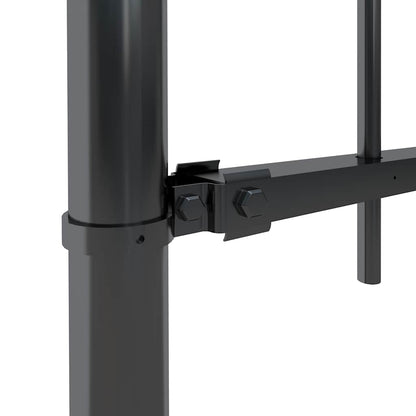 Gartenzaun mit Speerspitzen Stahl 1,8 m Schwarz