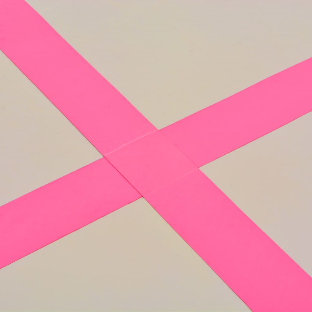 Oppustelig gymnastikmåtte med pumpe 700×100×10 cm PVC Pink