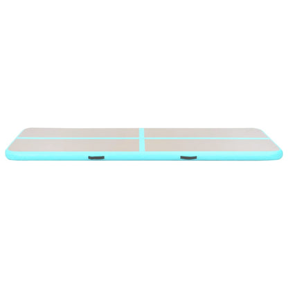 Aufblasbare Gymnastikmatte mit Pumpe 700x100x10 cm PVC Grün