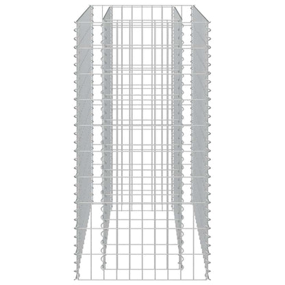 Gabionen-Hochbeet Verzinkter Stahl 90×50×100 cm