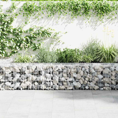 Gabionenwand mit Abdeckung Verzinkter Stahl 900×50×50 cm