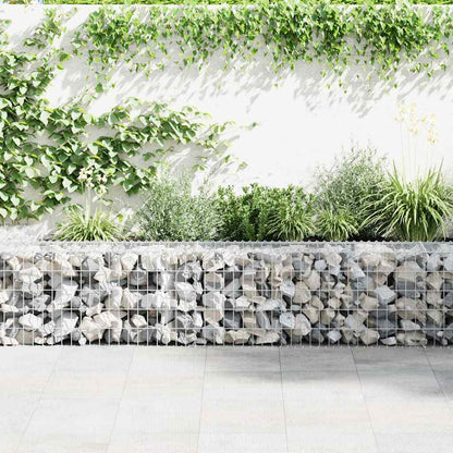 Gabionenwand mit Abdeckung 300×50×50 cm Verzinkter Stahl
