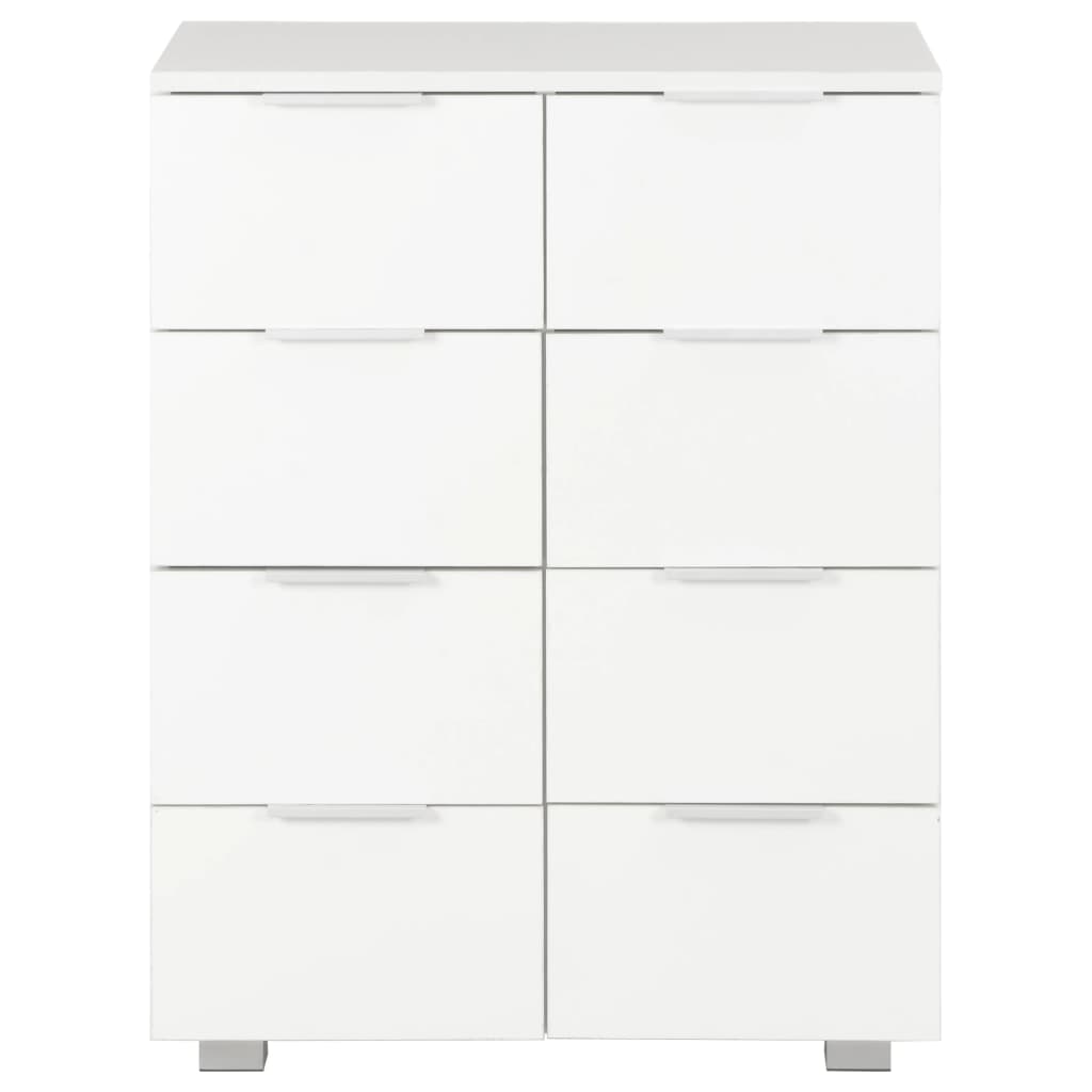 Skænk Højglans Hvid 60x35x80 cm Træmateriale