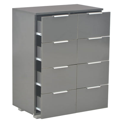 Skænk Højglans Grå 60x35x80 cm Træmateriale