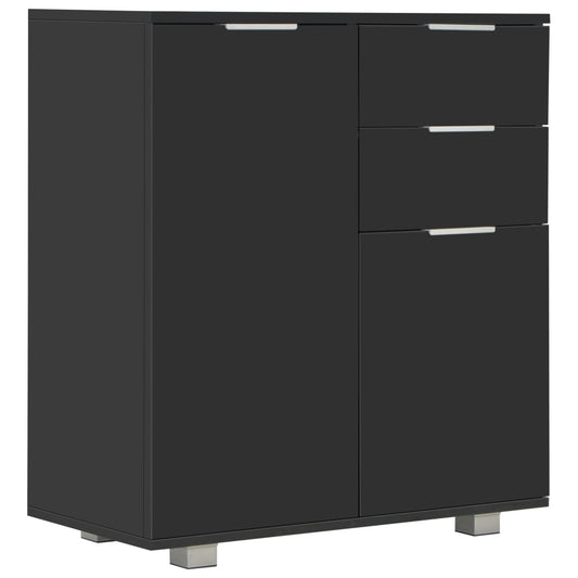 Sideboard Hochglanz-Schwarz 71x35x80 cm Holzwerkstoff