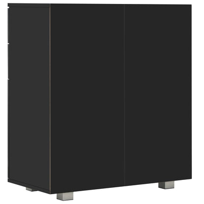 Sideboard Hochglanz-Schwarz 71x35x80 cm Holzwerkstoff