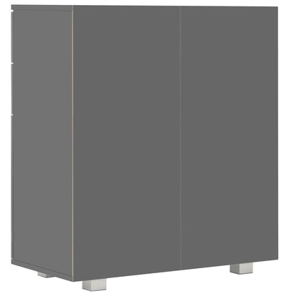 Sideboard Hochglanz-Grau 71x35x80 cm Holzwerkstoff