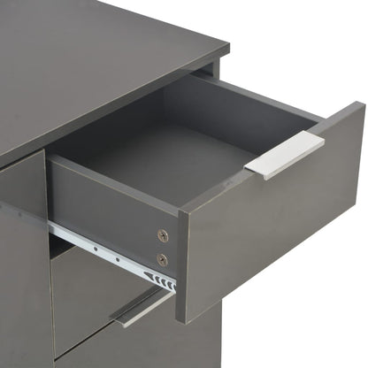 Sideboard Hochglanz-Grau 71x35x80 cm Holzwerkstoff