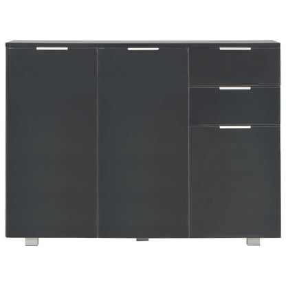 Sideboard Hochglanz-Schwarz 107x35x80,5 cm