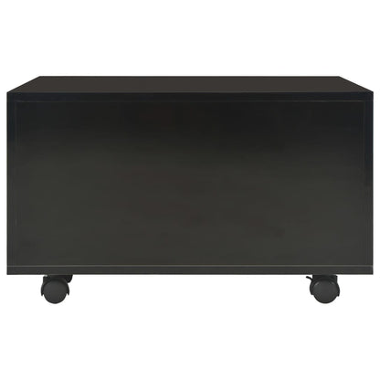 Couchtisch Hochglanz-Schwarz 60x60x35 cm Holzwerkstoff