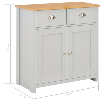 Sideboard Grau vidaXL Sideboard Grau 79 x 35 x 81 cm
