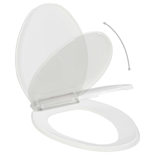 Toiletsæde med automatisk sænkning og quick-release design hvid