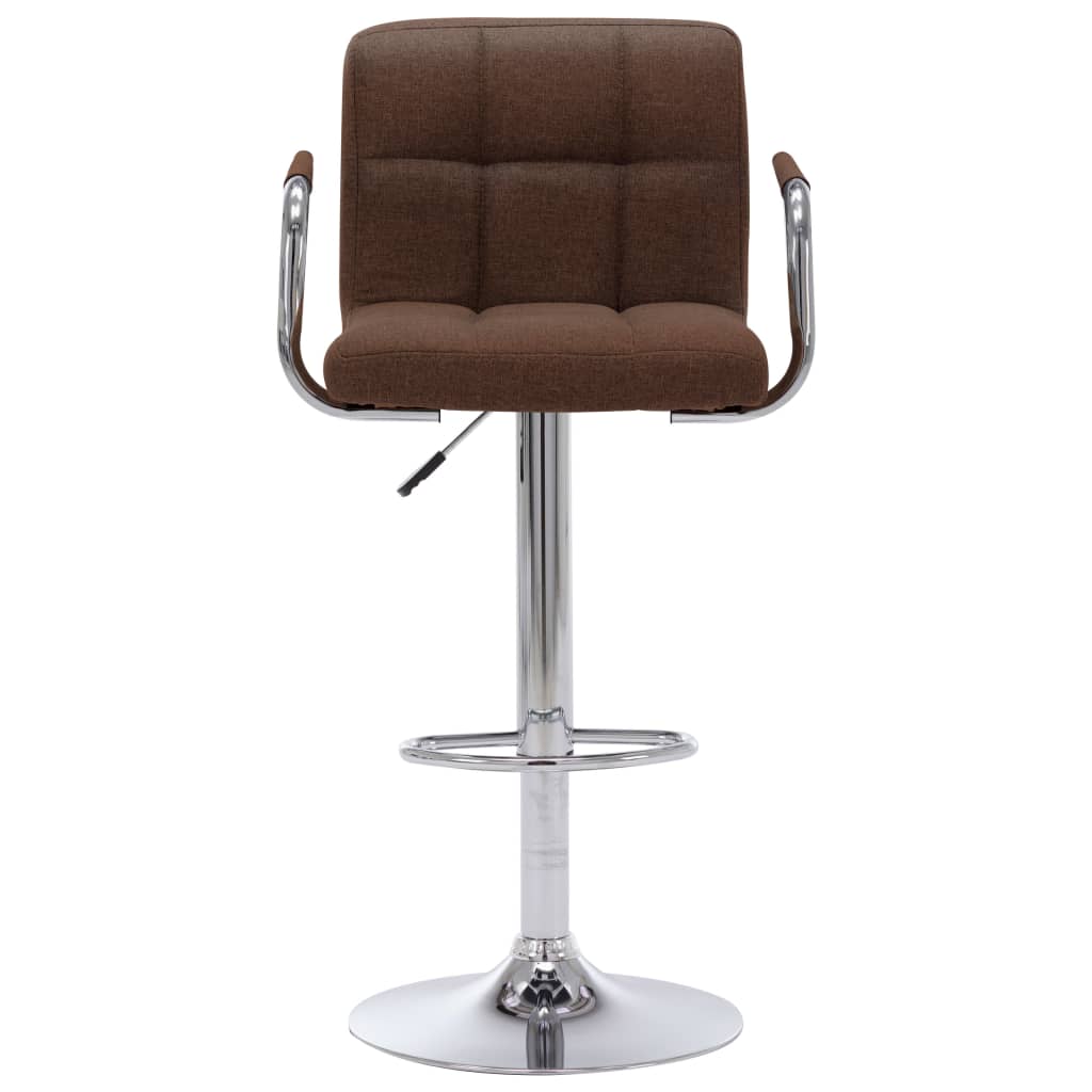 Barhocker 2 Stk. Braun Stoff