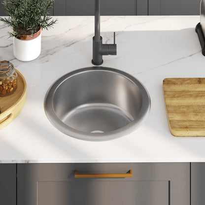Einbauspüle mit Sieb und Siphon Edelstahl