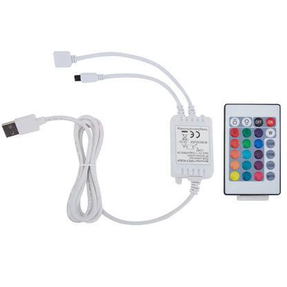 Bettgestell mit LED Weiß und Schwarz Kunstleder 90×200 cm